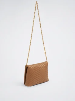 Quilted Crossbody Bag With Chain|Parfois Outlet