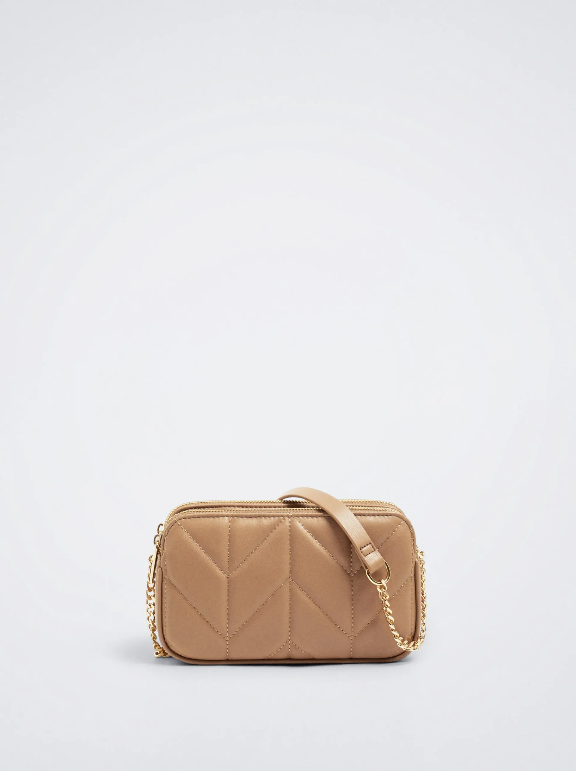 Quilted Crossbody Bag With Chain|Parfois Shop