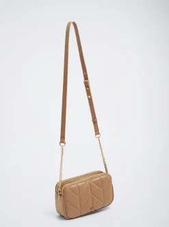 Quilted Crossbody Bag With Chain|Parfois Shop