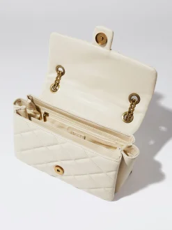 Quilted Crossbody Bag With Chain|Parfois Online