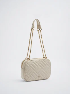 Quilted Crossbody Bag With Chain|Parfois Cheap