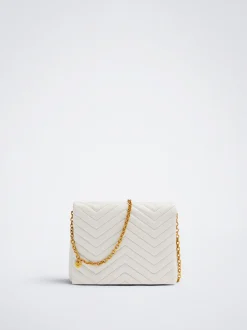 Quilted Crossbody Bag With Chain|Parfois Discount