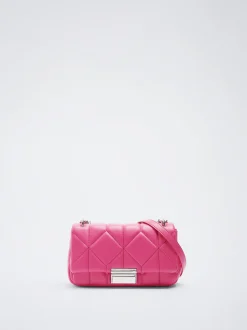 Quilted Crossbody Bag With Chain|Parfois Flash Sale
