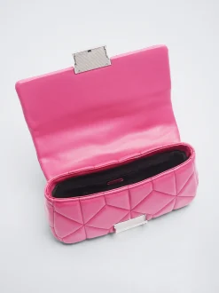 Quilted Crossbody Bag With Chain|Parfois Flash Sale