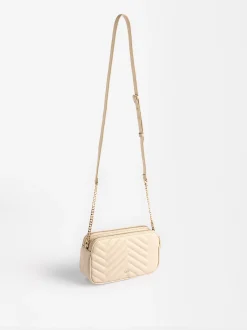 Quilted Crossbody Bag With Chain|Parfois Hot