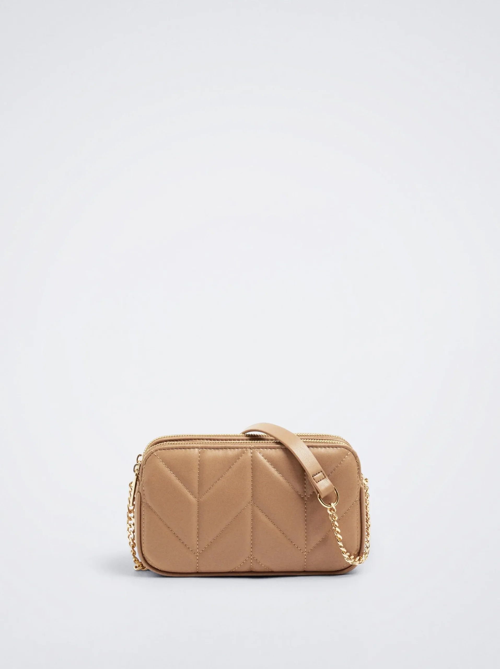 Quilted Crossbody Bag With Chain|Parfois Best