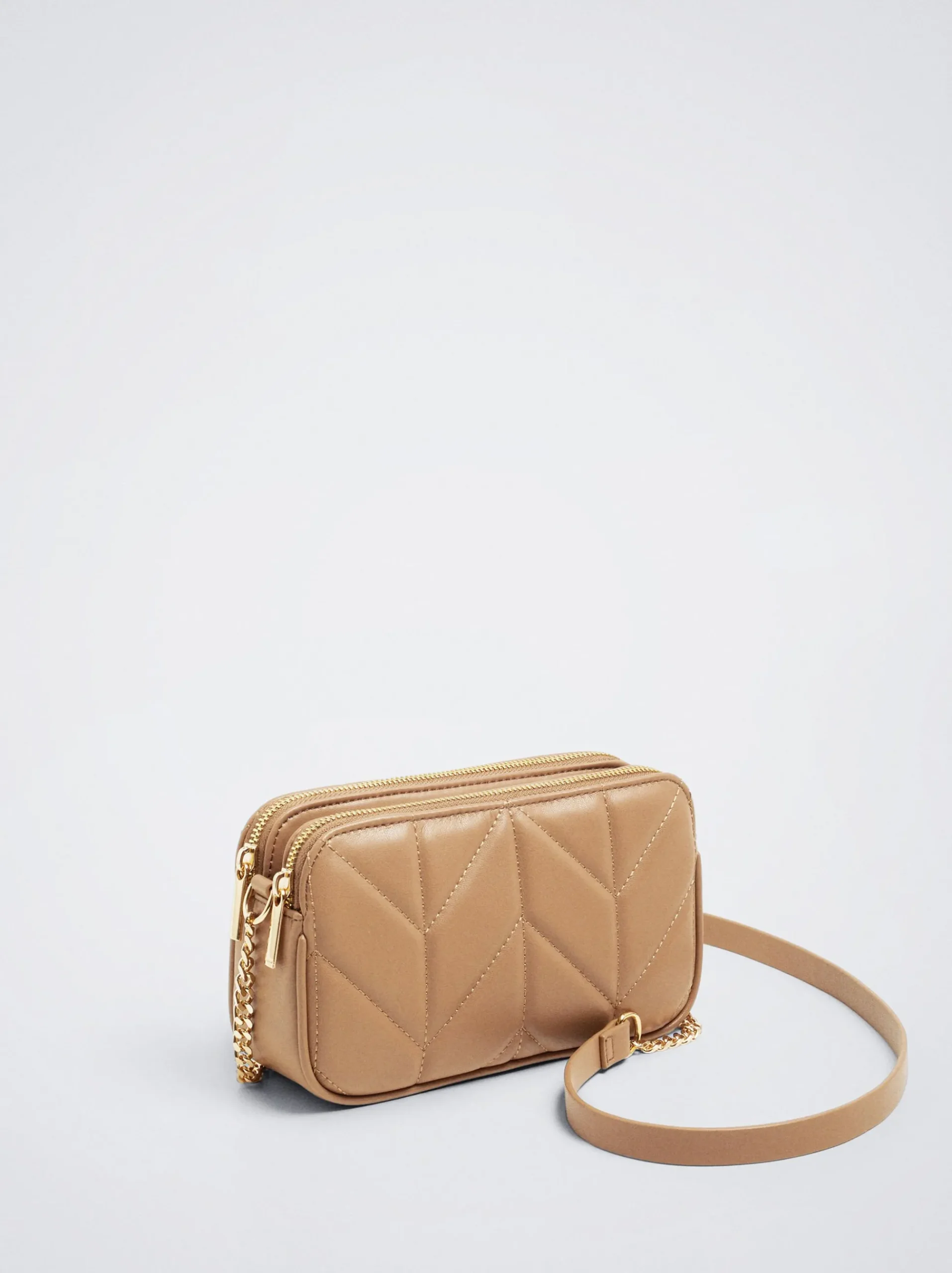 Quilted Crossbody Bag With Chain|Parfois Best