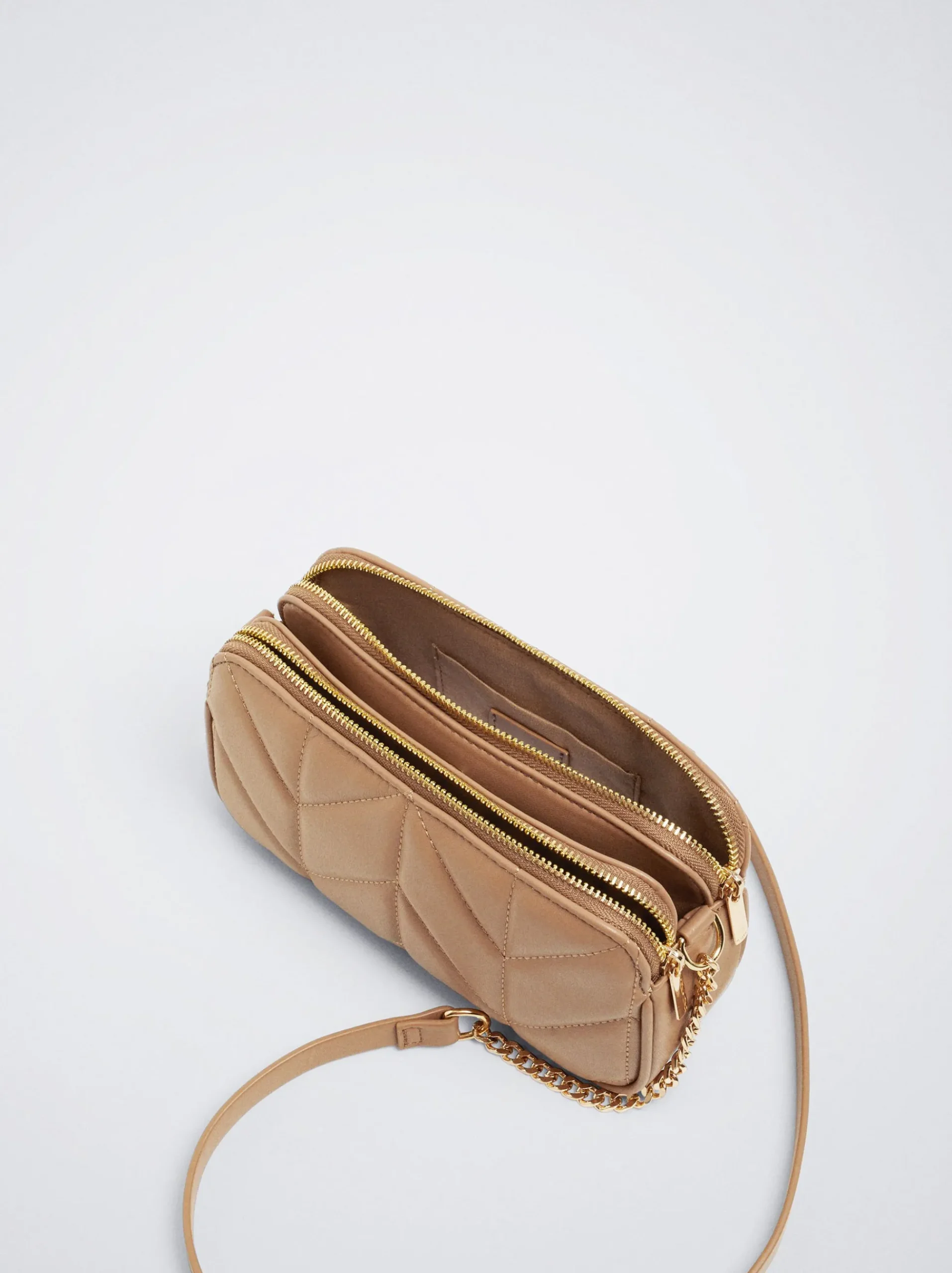 Quilted Crossbody Bag With Chain|Parfois Best