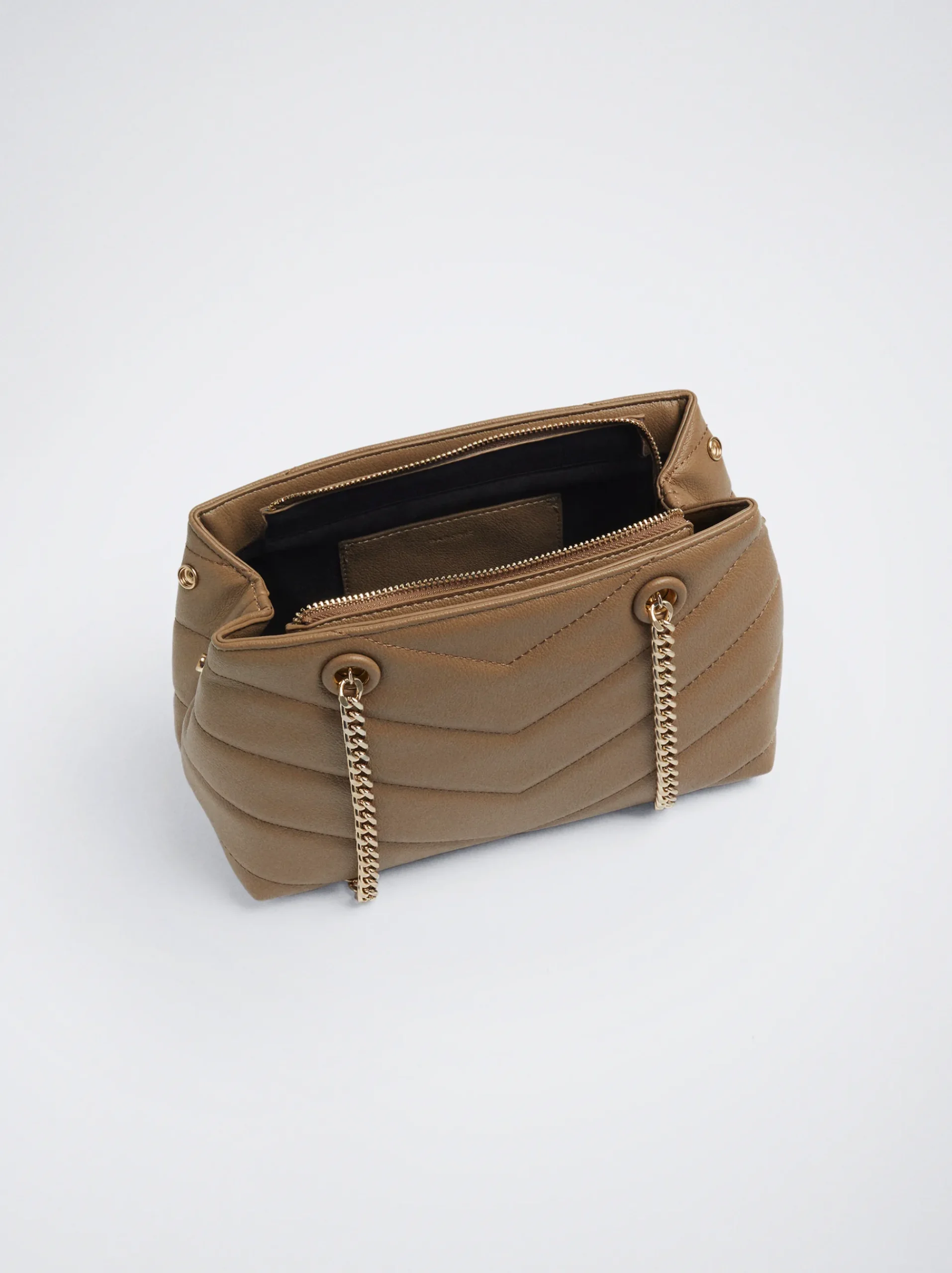 Quilted Crossbody Bag With Chain|Parfois Shop