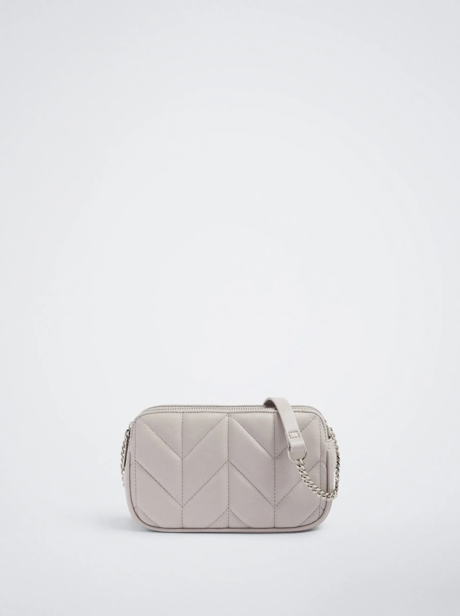 Quilted Crossbody Bag With Chain|Parfois Store