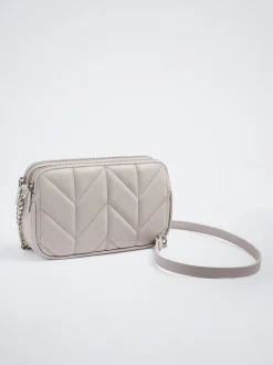 Quilted Crossbody Bag With Chain|Parfois Store