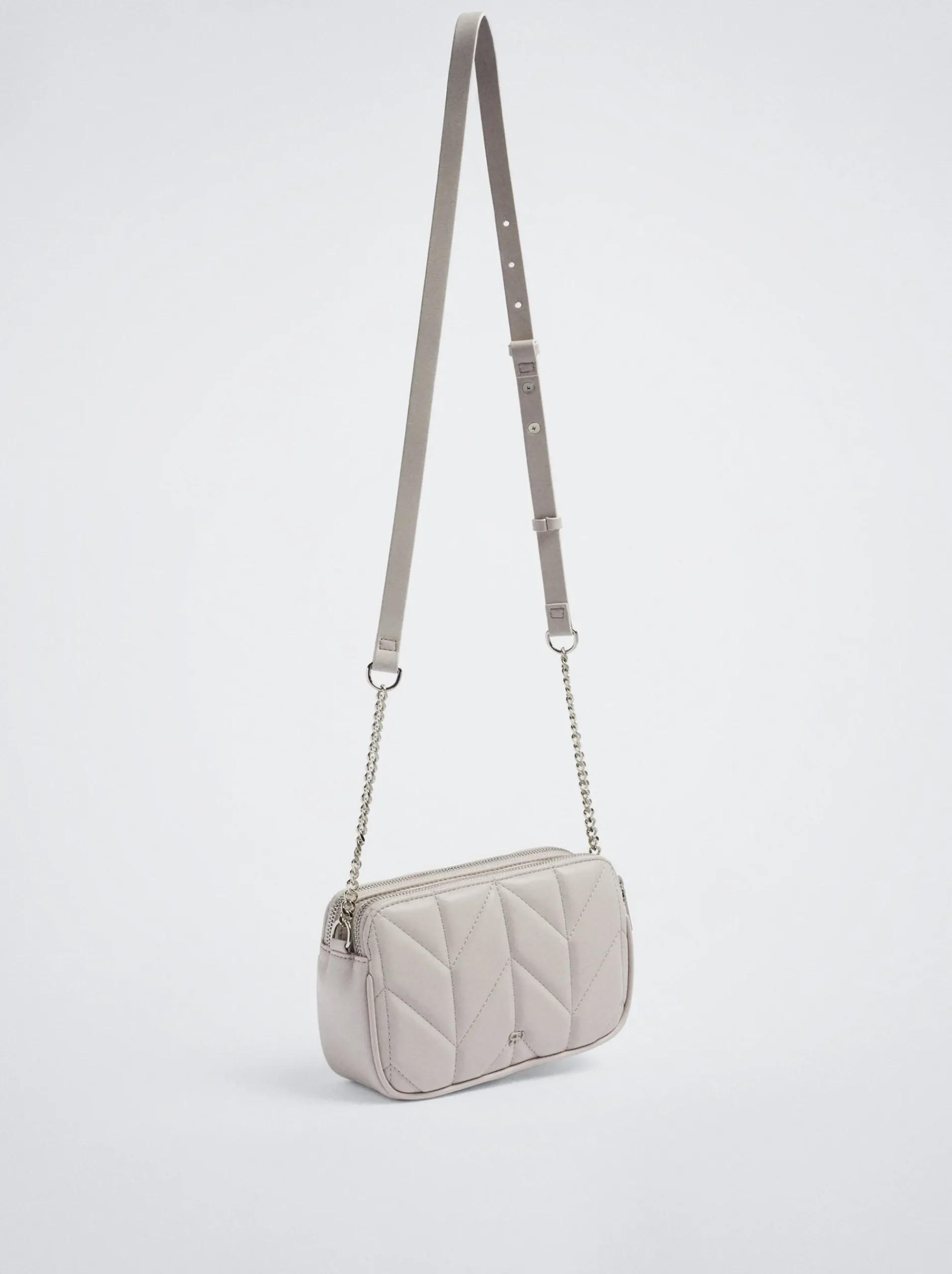 Quilted Crossbody Bag With Chain|Parfois Store