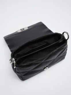 Quilted Crossbody Bag With Chain|Parfois Sale