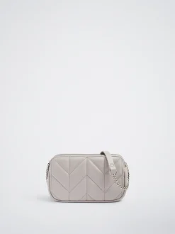 Quilted Crossbody Bag With Chain|Parfois Hot