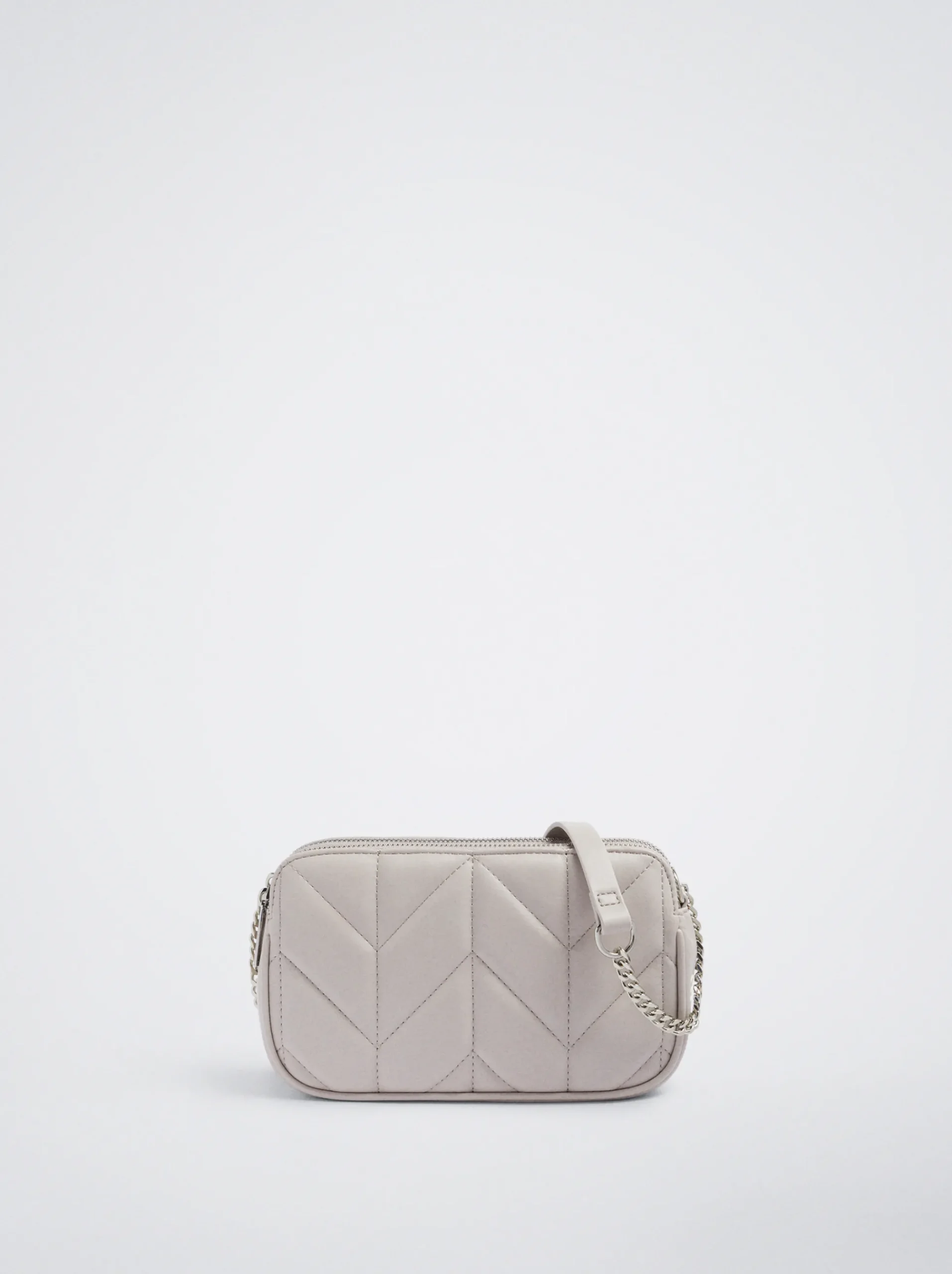Quilted Crossbody Bag With Chain|Parfois Hot