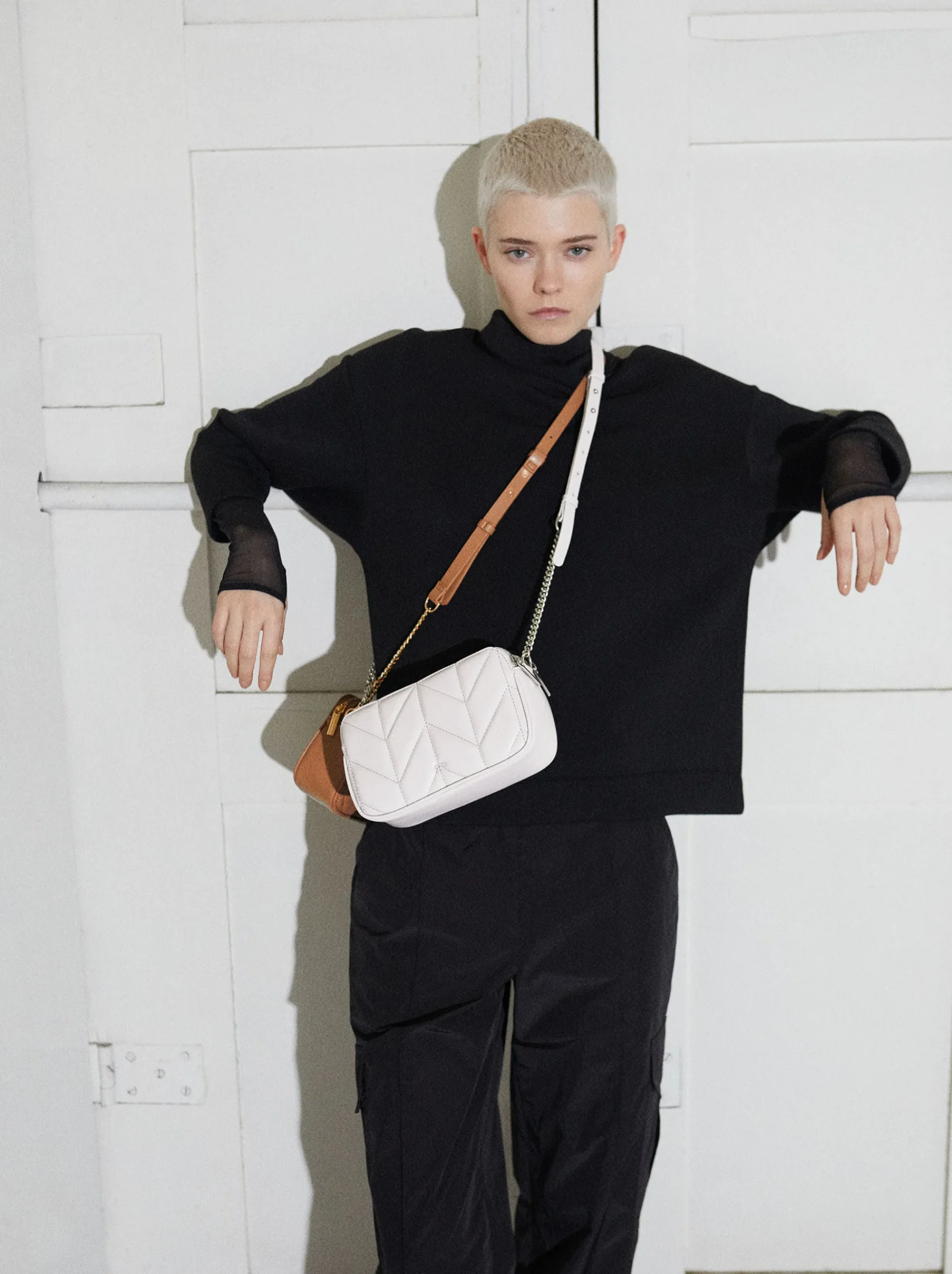 Quilted Crossbody Bag With Chain|Parfois Hot