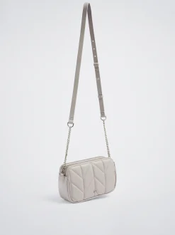Quilted Crossbody Bag With Chain|Parfois Hot