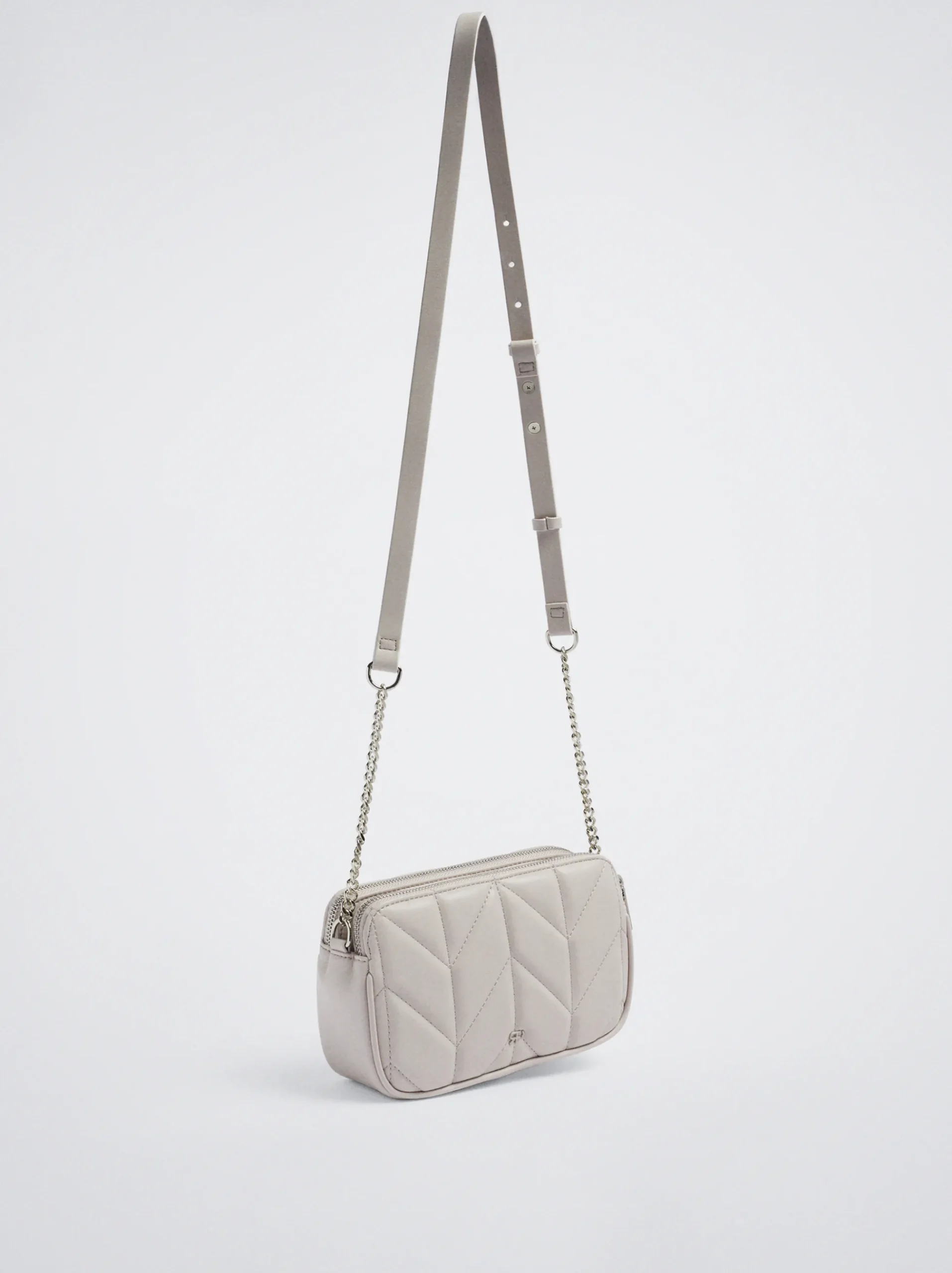 Quilted Crossbody Bag With Chain|Parfois Hot