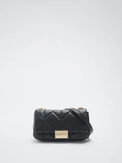 Quilted Crossbody Bag With Chain|Parfois Outlet