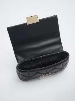 Quilted Crossbody Bag With Chain|Parfois Outlet