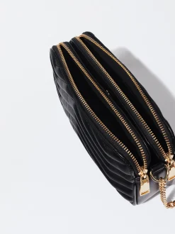 Quilted Crossbody Bag With Chain|Parfois Best Sale