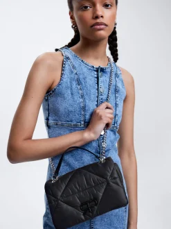 Quilted Crossbody Bag With Chain|Parfois Cheap