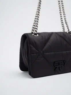 Quilted Crossbody Bag With Chain|Parfois Cheap