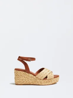 Raffia Wedge Sandals|Parfois Online