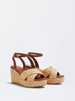 Raffia Wedge Sandals|Parfois Online