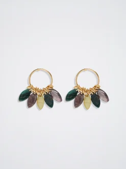 Resin Earrings With Leaf|Parfois Cheap