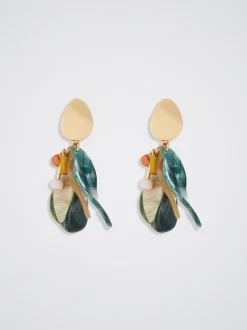 Resin Earrings With Leaf|Parfois New