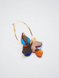 Resin Flower Hoop Earrings|Parfois Store