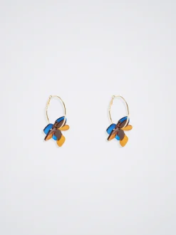 Resin Flower Hoop Earrings|Parfois Store