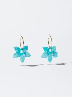 Resin Flower Hoop Earrings|Parfois Fashion