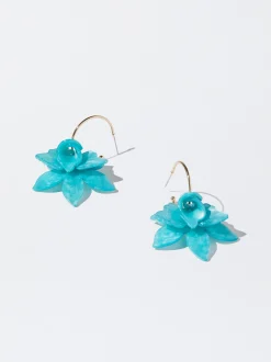 Resin Flower Hoop Earrings|Parfois Best