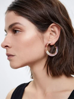 Resin Hoop Earrings|Parfois Flash Sale