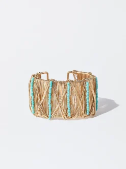 Rigid Bracelet With Beads|Parfois Flash Sale