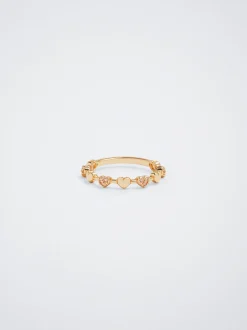Ring With Hearts And Zirconia|Parfois Discount