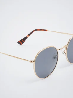 Round Metallic Sunglasses|Parfois Fashion
