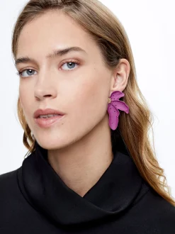Rubber Flower Earrings|Parfois New