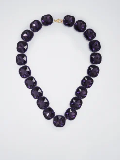 Rubber Necklace With Crystals|Parfois Outlet