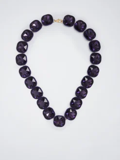 Rubber Necklace With Crystals|Parfois New