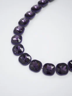 Rubber Necklace With Crystals|Parfois New