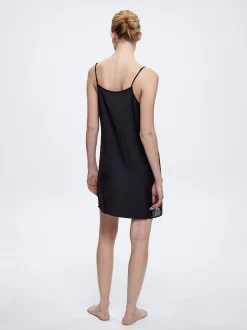 Sateen Nightdress With Lace Detail|Parfois Clearance