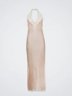 Sateen Nightdress With Lace Detail|Parfois Fashion