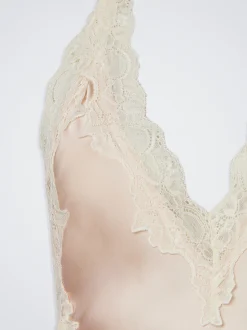 Sateen Nightdress With Lace Detail|Parfois Fashion