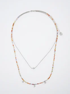 Set Of 925 Silver Necklaces With Zirconia|Parfois Sale