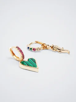 Set Of Earrings With Charms And Zirconia|Parfois Fashion