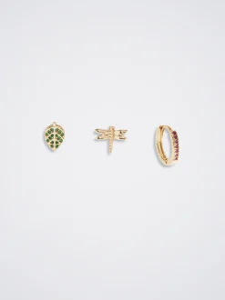 Set Of Earrings With Charms And Zirconia|Parfois Sale