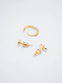 Set Of Earrings With Charms And Zirconia|Parfois Sale